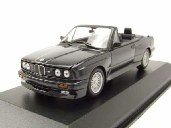 Maxichamps Modellauto BMW M3 E30 Cabrio 1988 schwarz metallic Modellauto 1:43 Maxichamps