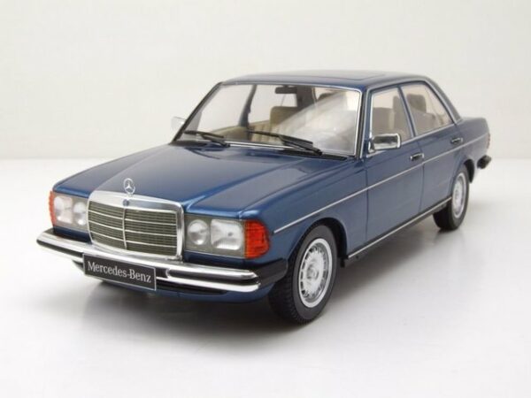 KK Scale Modellauto Mercedes 230E W123 1975 blau metallic Modellauto 1:18 KK Scale