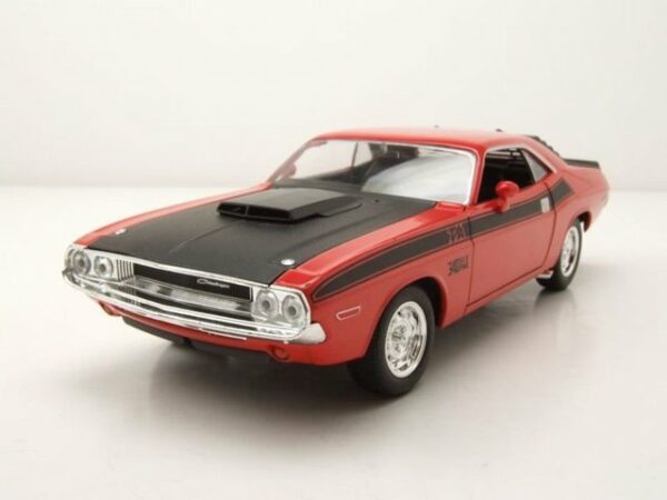 Welly Modellauto Dodge Challenger T/A 1970 orange schwarz Modellauto 1:24 Welly