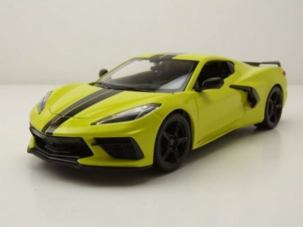 Maisto® Modellauto Chevrolet Corvette Stingray C8 2020 gelb Modellauto 1:24 Maisto