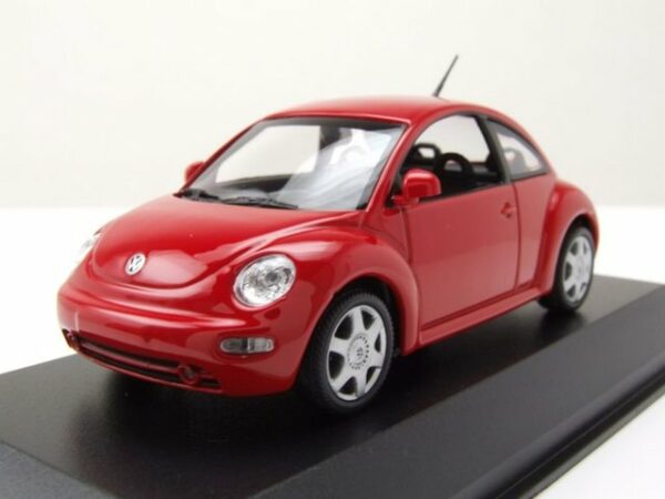 Maxichamps Modellauto VW New Beetle Käfer 1998 rot Modellauto 1:43 Maxichamps