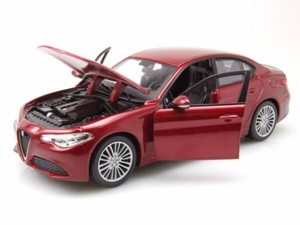 Bburago Modellauto Alfa Romeo Giulia 2016 rot metallic Modellauto 1:24 Bburago