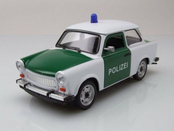 Welly Modellauto Trabant 601 Trabbi Polizei grün weiß Modellauto 1:24 Welly