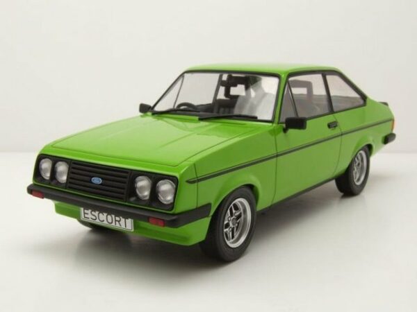 MCG Modellauto Ford Escort MK2 RS 2000 RHD 1977 hellgrün Modellauto 1:18 MCG