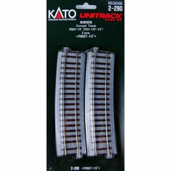 KATO Modelleisenbahn-Set H0 2er-Set Gebogenes Gleis R867-10°