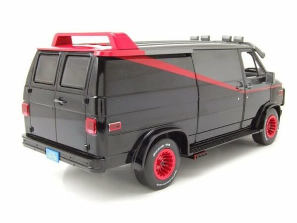 GREENLIGHT collectibles Modellauto GMC Vandura A-Team Van 1983 TV-Serienmodell grau schwarz Modellauto