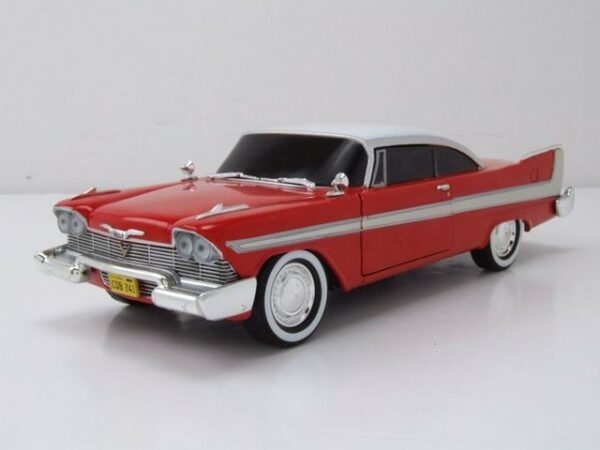 GREENLIGHT collectibles Modellauto Plymouth Fury 1958 Christine rot weiß dunkle Scheiben Modellauto 1:24