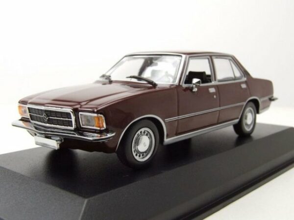 Maxichamps Modellauto Opel Rekord D 1975 dunkelrot Modellauto 1:43 Maxichamps