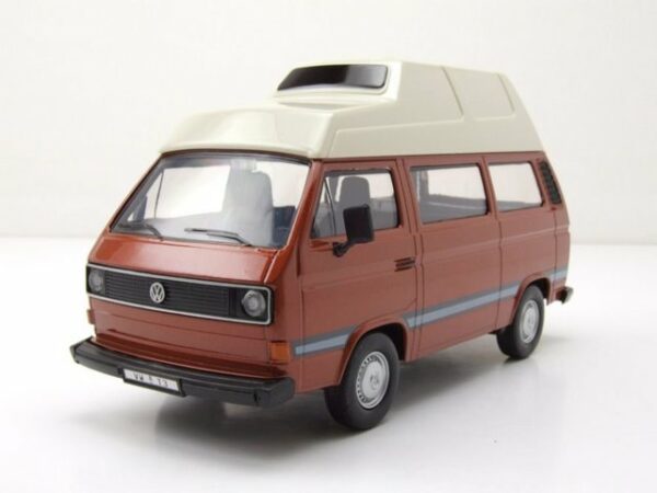 Motormax Modellauto VW T3 Camping Bus braun weiß Modellauto 1:24 Motormax