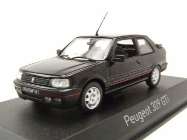 Norev Modellauto Peugeot 309 GTi 1987 schwarz Modellauto 1:43 Norev