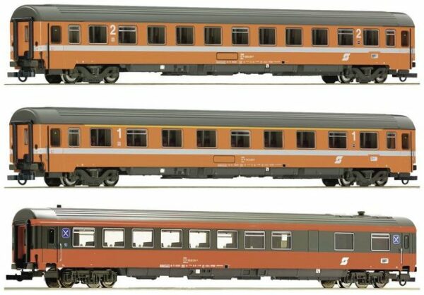 Roco Modellauto Roco 74044 H0 3er-Set 2: EC 60 „Maria Theresia“ der ÖBB 1.Klasse Gattu