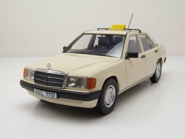 Triple9 Modellauto Mercedes 190 W201 Taxi 1993 beige Modellauto 1:18 Triple9