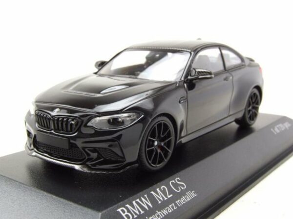 Minichamps Modellauto BMW M2 CS 2020 schwarz schwarze Felgen Modellauto 1:43 Minichamps