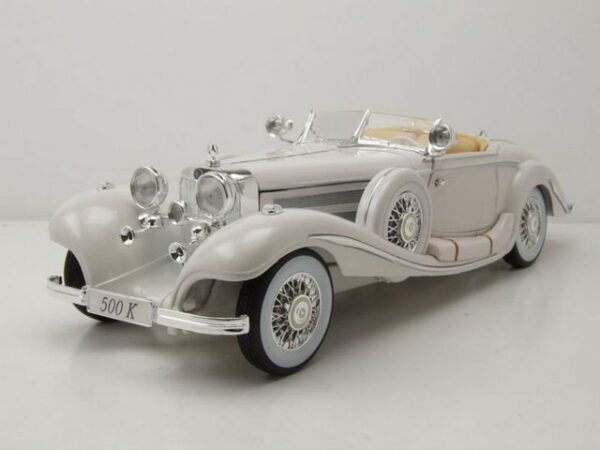 Maisto® Modellauto Mercedes 500 K Specialroadster Maharadscha 1936 weiß