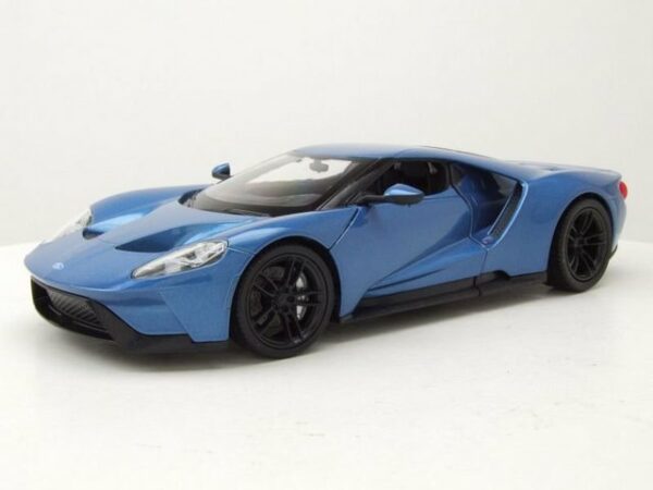 Welly Modellauto Ford GT 2017 blau metallic Modellauto 1:24 Welly