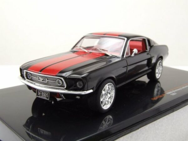 ixo Models Modellauto Ford Mustang Fastback 1967 schwarz rot Modellauto 1:43 ixo models