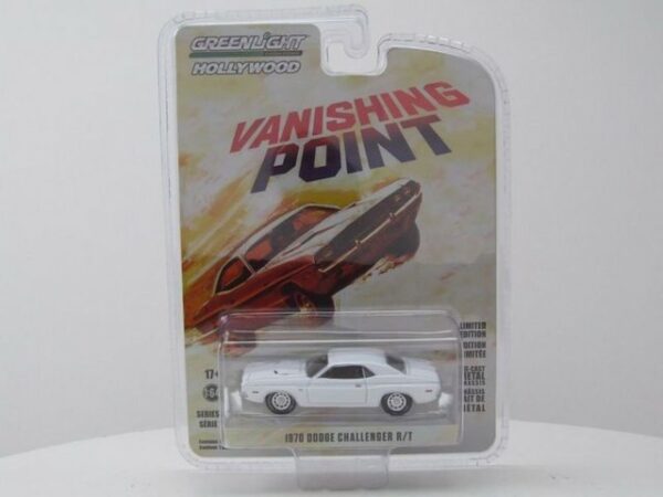 GREENLIGHT collectibles Modellauto Dodge Challenger R/T 1970 weiß Vanishing Point Modellauto 1:64 Greenli