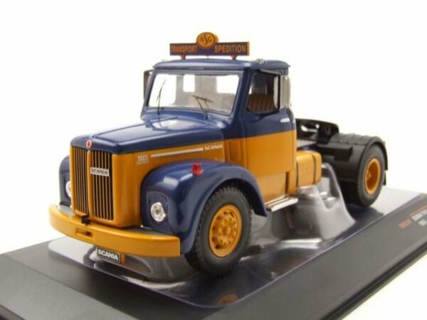 ixo Models Modellauto Scania 110 Super Zugmaschine ASG 1953 gelb blau Modellauto 1:43 ixo