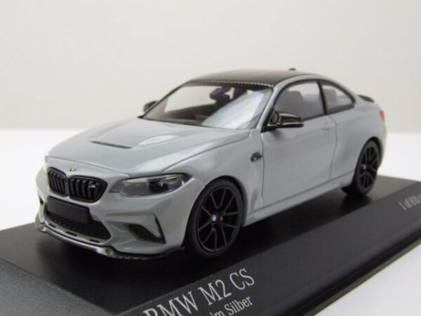 Minichamps Modellauto BMW M2 CS 2020 silber schwarze Felgen Modellauto 1:43 Minichamps