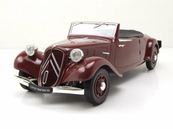 Norev Modellauto Citroen Traction Cabrio 1938 dunkelrot Modellauto 1:18 Norev