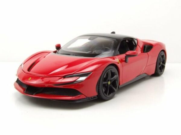 Bburago Modellauto Ferrari SF90 Stradale Hybrid 2019 rot Modellauto 1:18 Bburago