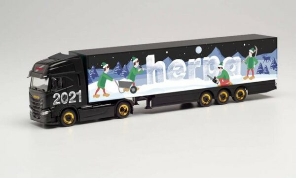 Herpa Modellauto LH Herpa 314176 Iveco S-Way Koffersattelzug 1:87